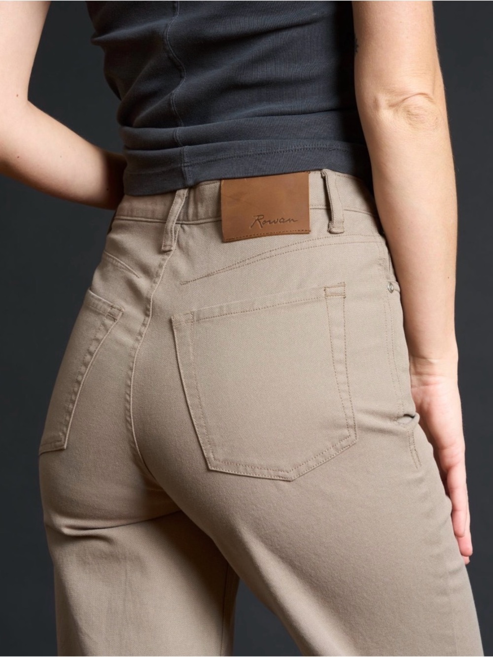 ROWAN Marilee 5-Pocket Pant Size 25 in Stone - Picture 2 of 15